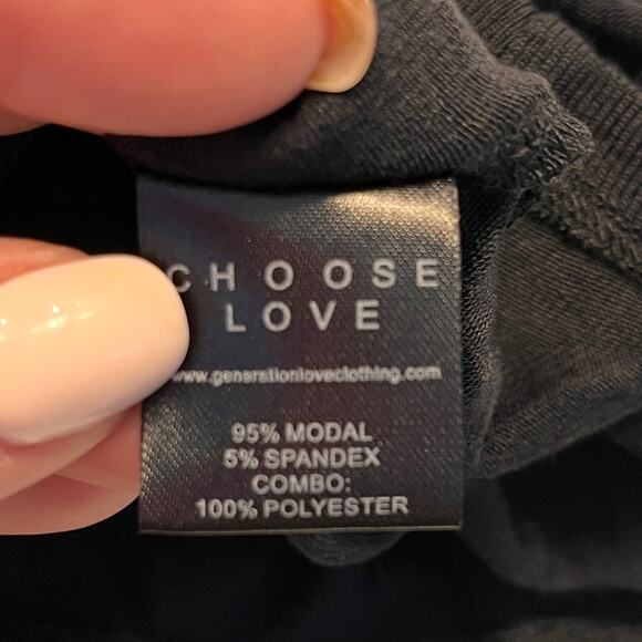 Generation Love Black Quinn Rhinestone Puff Sleeve Top small - Picture 8 of 11